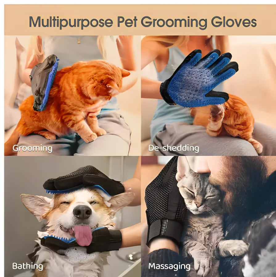 Pet Grooming Glove for Dogs & Cats