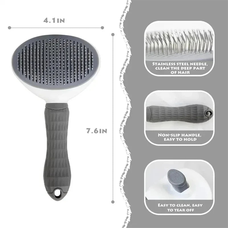 Self-Cleaning Slicker Brush for Dogs & Cats