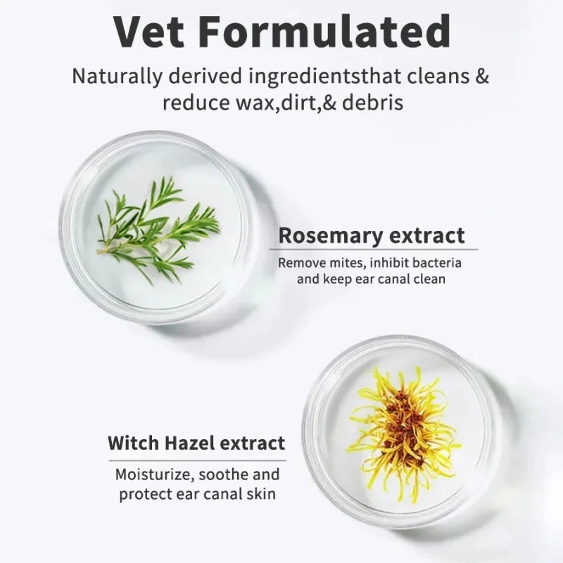 Pet Ear Cleaning Finger Wipes for Dogs & Cats (50 count)