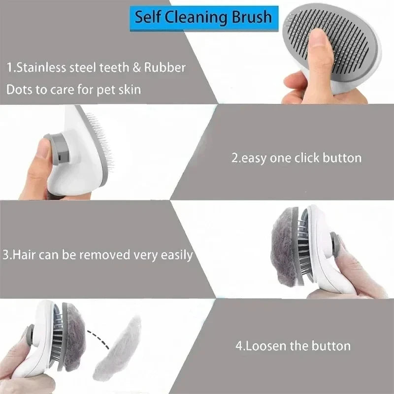 Self-Cleaning Slicker Brush for Dogs & Cats