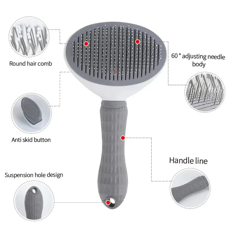 Self-Cleaning Slicker Brush for Dogs & Cats